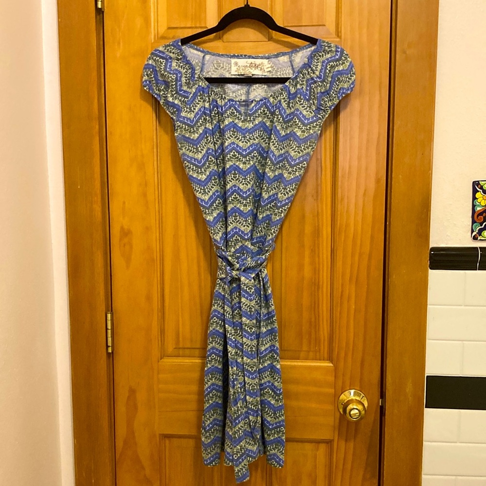 Faux wrap travel dress